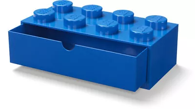 Buy LEGO Desk Drawer Stackable Storage With 8 Knobs, In Blue [New Toy] Blue, Brick • 28.41£
