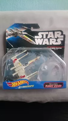 Buy Star Wars Hot Wheels Die Cast X-Wing Fighter Red Five Starship With Stand  Toy • 9.99£