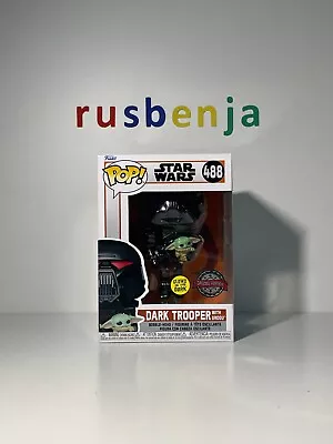 Buy Funko Pop! Star Wars The Mandalorian Dark Trooper Glows Special Edition #488 • 11.99£