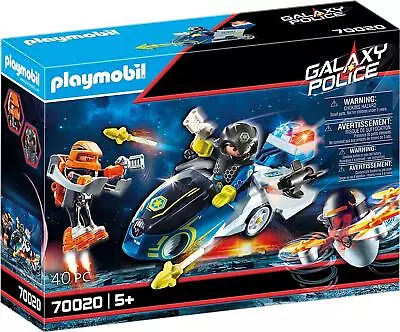 Buy Playmobil Galaxy Police Space Bike With Jet Pack & Drone Light Effects 70020 New • 18.99£