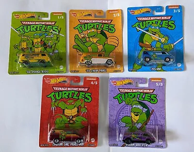 Buy Hot Wheels Premium Teenage Mutant Ninja Turtles Pop Culture Set Of 5 • 32.99£