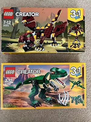 Buy Lego Creator 3 In 1 X2 31073 Mythical Creatures / 31058 Mighty Dinosaurs • 19.99£