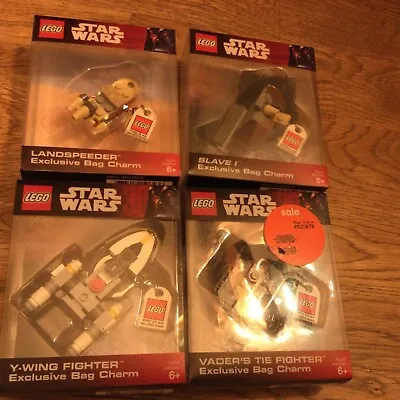 Buy Star Wars Lego Bag Charms Landspeeder , Slave 1 , Y Wing , Tie Fighter New  • 90£