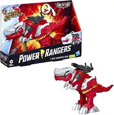 Buy Power Rangers Battle Attackers Dino Fury T-Rex Champion Zord Brand NEW & Boxed • 17.99£