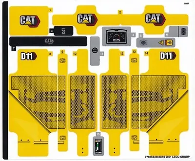 Buy LEGO Sticker Sheet For Technic Cat D11 Bulldozer 42131 Set 42131 NEW FREE P&P! • 14.49£