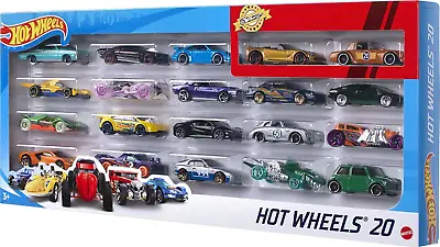 Buy Hot Wheels 20-Car Pack Assorted 1:16 Scale Toy Vehicles Great Gift For Kids  • 37.33£
