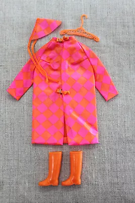 Buy 1968 Mattel Drizzle Dash Pink & Orange Rain Set Barbie #1808 • 46.25£