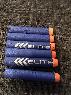 Buy Nerf Elite Blue Bullets Soft Foam   X 6 • 1.75£