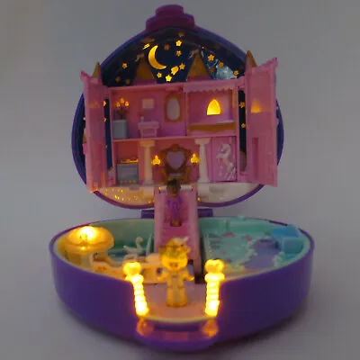 Buy Mini Polly Pocket Starlight Castle Playset Lighting NEW Swan Heart Lock • 45.99£