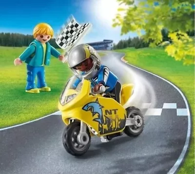 Buy Playmobil 70380 Special Plus Boys With Motorcycle Toy Playset Motorbike Bikes) • 9.95£