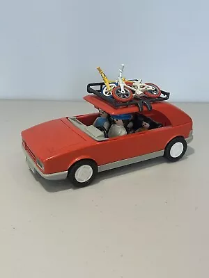 Buy Playmobil 1980s Family Car Red Figures Bicycles 3139 • 12£