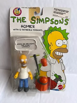 Buy Bnib Mattel The Simpsons Series Homer Simpson Toy Figure 1990 5 Fatherly Phrases • 79.99£