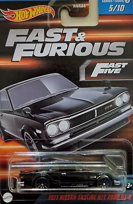 Buy Hot Wheels Fast & Furious Five 1971 Nissan Skyline H/t 2000 Gt-r Free Boxed Ship • 11.99£