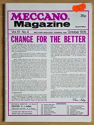 Buy Meccano Magazine October 1976. (Vol 61, No 4) Very Good+. • 2£