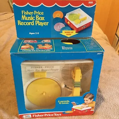 Buy Fisher Price Music Box- Record Player Well Used. All Five Records Work  • 25.99£