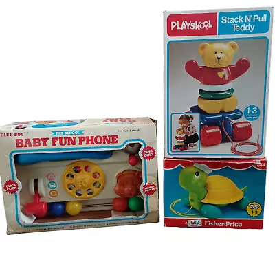 Buy Job Lot Vintage Toys Fisher Price / Blue Box / Playskool • 9.99£