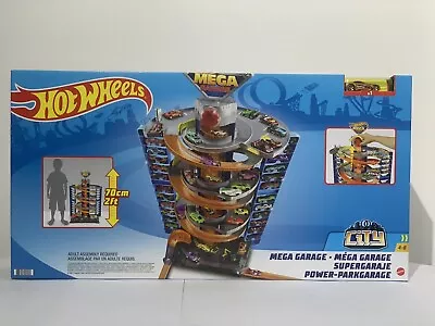 Buy Hot Wheels City MEGA 50 Garage Playset Includes 1 1:64 Scale Vehicle 70cm Tall • 59.99£