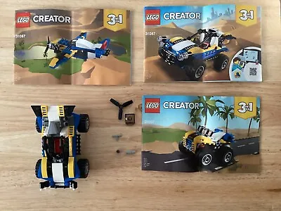 Buy Lego 31087 Creator Dune Buggy Quad Bike Aeroplane 3in1 • 8.99£
