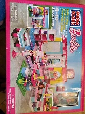 Buy Mega Bloks Barbie Build And Play Bakery Shop 229 Pieces. ( Year 2013) Rare New • 40£