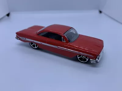 Buy Hot Wheels - ‘61 Chevrolet Impala Red - Diecast Collectible - 1:64 Scale - USED • 2.75£