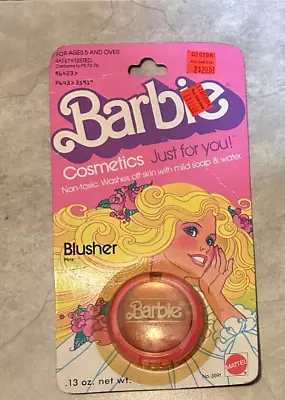 Buy Vintage 1980 Barbie Cosmetics Blusher Blush 3591 Pink NEW Factory Sealed • 14.13£
