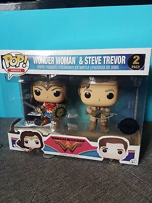 Buy Funko Pop! Wonder Woman & Steve Trevor 2 Pack Figures Exclusive Special • 13.99£
