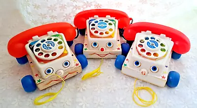 Buy 3x Fisher Price Little People  747 Toy Telephone 1961 Quaker Oats Vintage A • 12£