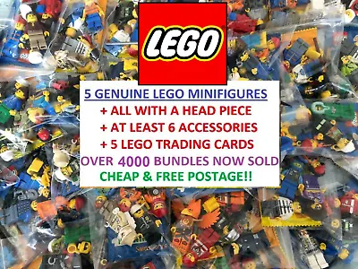 Buy JOB LOT COLLECTION Of 5 GENUINE LEGO RANDOM MINIFIGURES + ACCESSORIES Bundle • 6.49£