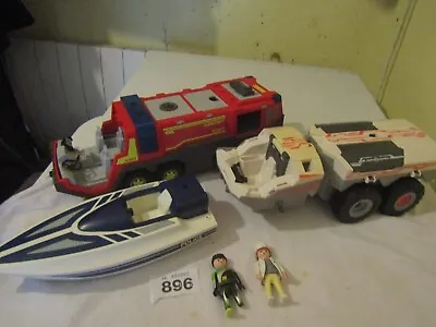 Buy Playmobil Bundle (Fire Engine/ Police Boat/ Space Buggy) • 1.99£