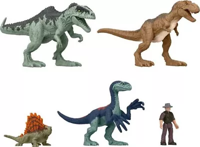 Buy Jurassic World Dominion Mini Figures Themed Pack Of 5 Dinosaur Toys Mattel • 10.49£