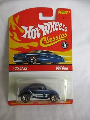 Buy Hot Wheels 2005 Classics Series 1, Volkswagen VW Bug Blue Black Interior Vari • 6.99£