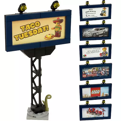 Buy Billboard | Advertisement Sign | Inc 7 Inserts | Custom Kit Made With Real LEGO • 14.99£
