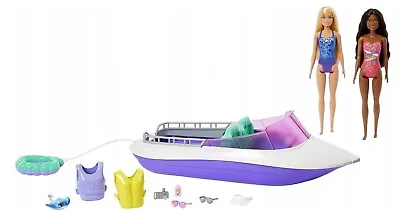 Buy Barbie Mermaid Power Motorboat Movie Set With 2 Dolls HHG60 Mattel • 94.73£