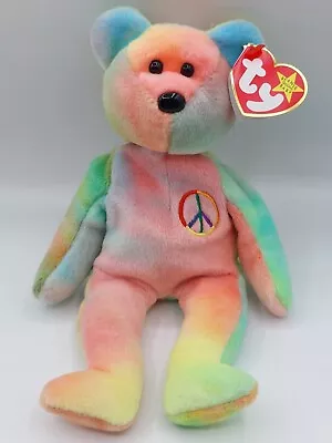 Buy Ty Beanie Babies Peace The Bear New With Tags • 6.99£