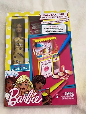 Buy Barbie Make And Colour Your Own Kitchen Set  • 17.99£