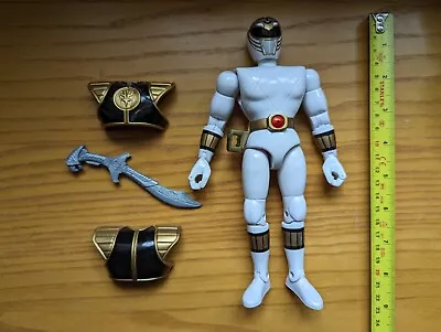 Buy Mighty Morphin Power Rangers White Ranger 8  Figure With Sword And Shield Bandai • 29.99£