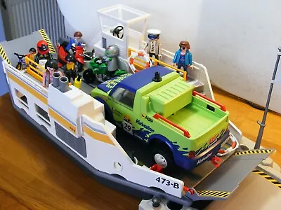 Buy Playmobil Car Ferry Playset With Car, Motorbikes And Figures • 19.99£