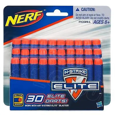 Buy NERF N-STRIKE ELITE 30 Dart REFILL Genuine Sealed NERF Darts A0351 Ammo Bullets  • 12.09£