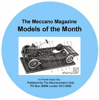 Buy Meccano Magazine 'Models Of The Month' On CD • 19.95£