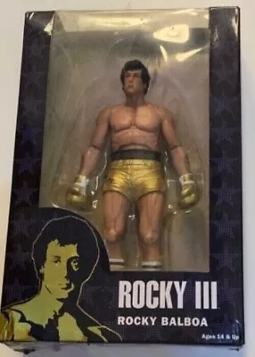 Buy Neca Rocky 3 Iii Rocky Balboa Gold Trunks 7” Figure 40th Anniversary Bnib 2016 • 70£