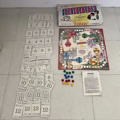 Buy Vintage Sorry Board Game By John Waddington Oriental Edition Dated 1963 Complete • 14.99£