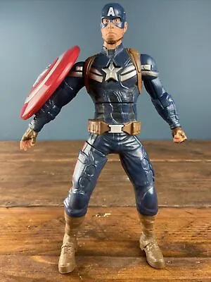 Buy Captain America 9” Action Figure 2013 Sounds Throwing Shield Action Marvel • 12.99£
