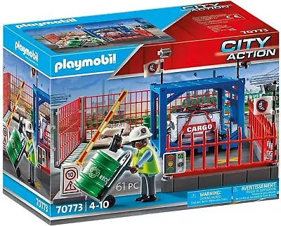 Buy PLAYMOBIL City Action 70770 Electric Cargo Crane With Container, Built-in Motor, • 29.28£