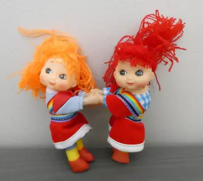 Buy Set 2 VTG 1980s Rainbow Brite Retro Mini Doll Pencil Huggers Clip Orange & Red • 8.53£