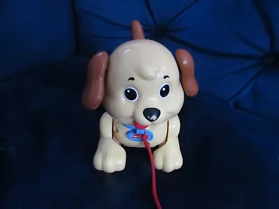 Buy Beige And Brown Plastic Pull Along Moving Puppy Dog Toy By Fisher Price • 8£