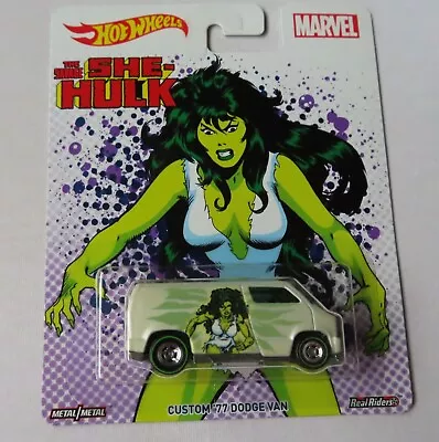 Buy Hot Wheels - Real Riders - Marvel Women - She Hulk  - Custom '77 Dodge Van • 19.99£
