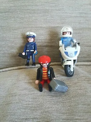 Buy PLAYMOBIL Police Officers Police Motorbike Robber Accessories • 9£