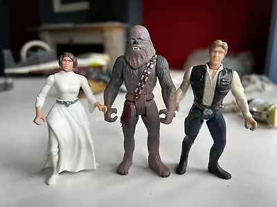 Buy Vintage 1995 STAR WARS Han, Chewie & Leia Figures X3  Kenner. • 2£