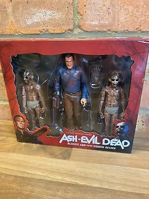 Buy NECA Ash Vs Evil Dead Bloody Ash Vs Demon Spawn 3-Pack 7'' Action Figures RARE • 104.99£