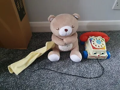 Buy Fisher Price Chatter Telephone 2009 + Teddy Bear Night Light Baby Toddler • 10£